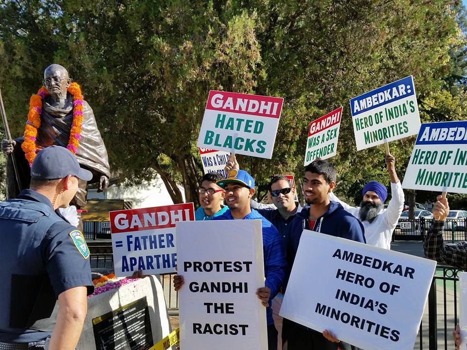 Davis, California Gandhi Statue Protested