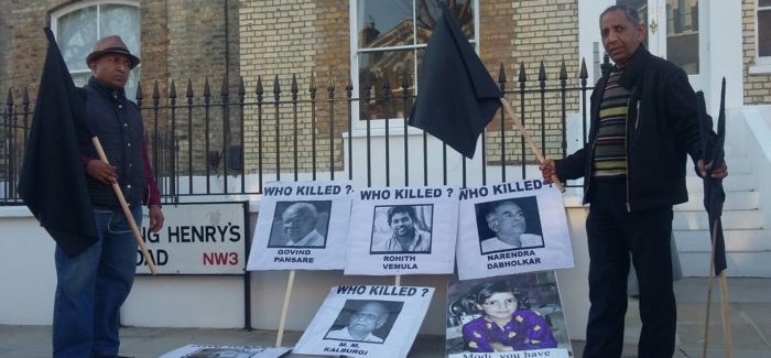 Ambedkarites Raise Black Flag as Narendra Modi Visits London’s Ambedkar House