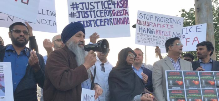 Diverse Californian Coalition Holds Candlelight Vigil for Asifa in San Jose