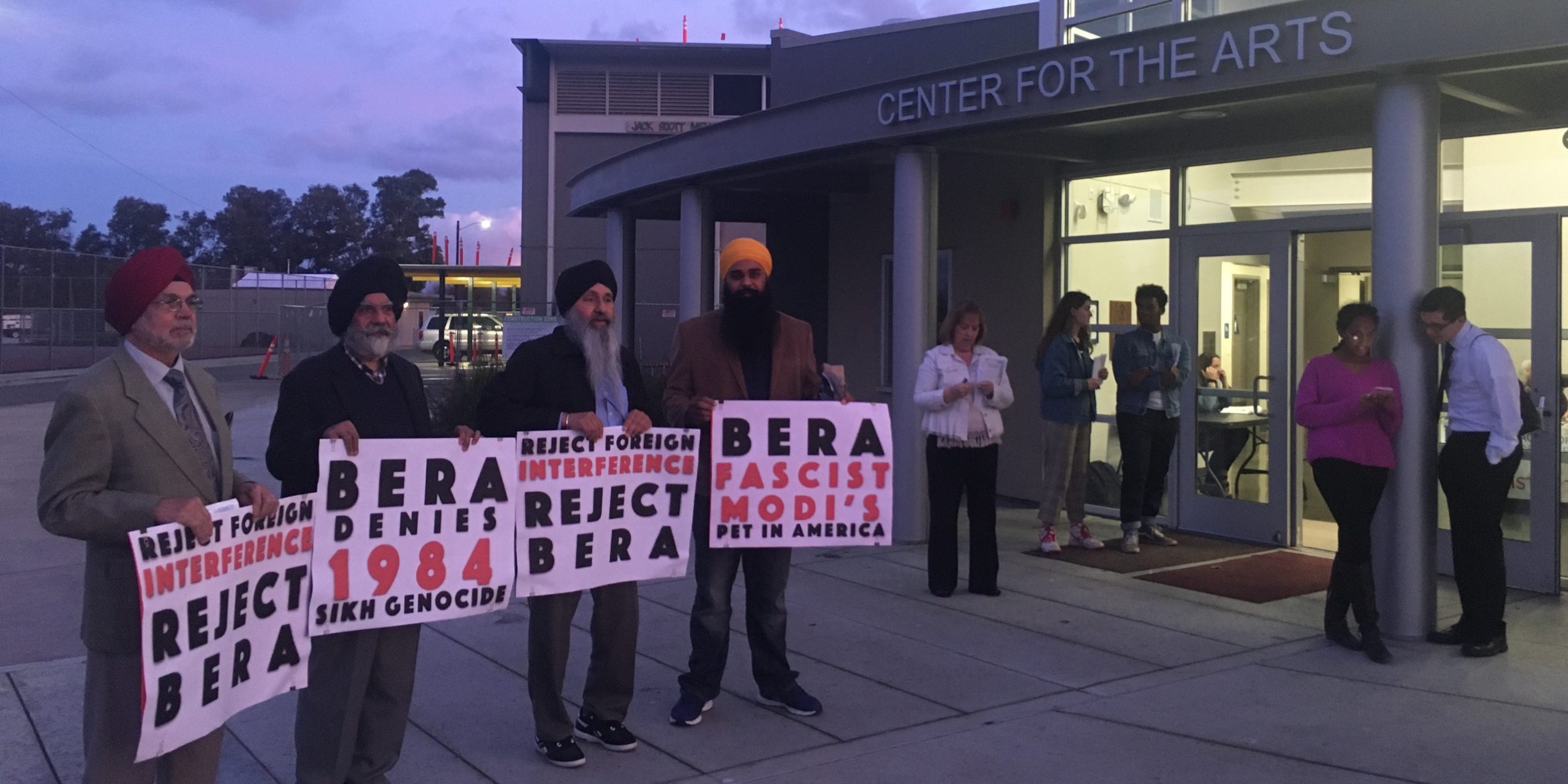 Sikhs Protest US Congressman Ami Bera at Candidate Forum